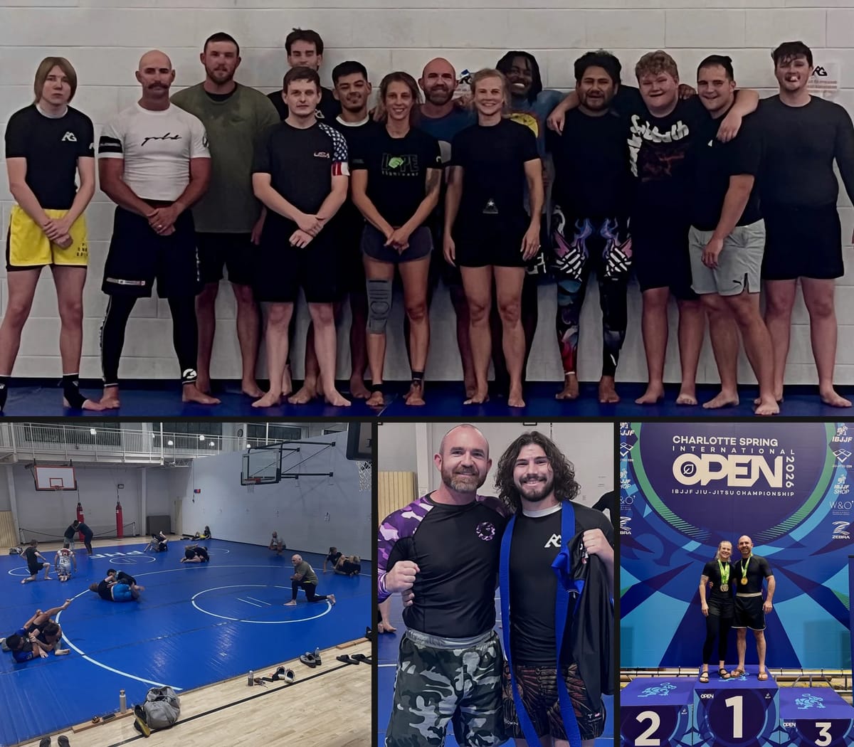 Appalachian Grapplers team, open mat training, and competition photos